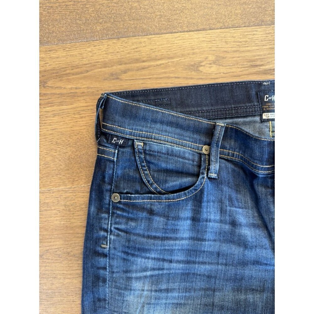 Blue Denim CITIZENS OF HUMANITY Dani Cropped Straight Leg Cuffed Jeans Size 26 - Picture 14 of 16